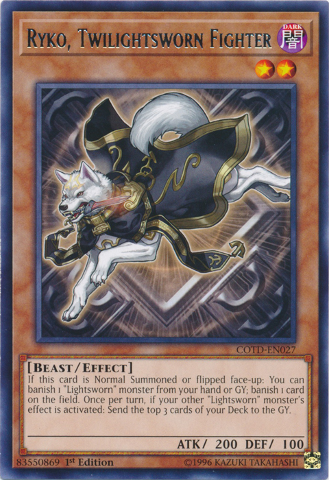 Ryko, Twilightsworn Fighter, Code of the Duelist Sneak Peek Participation Card · COTD-EN027