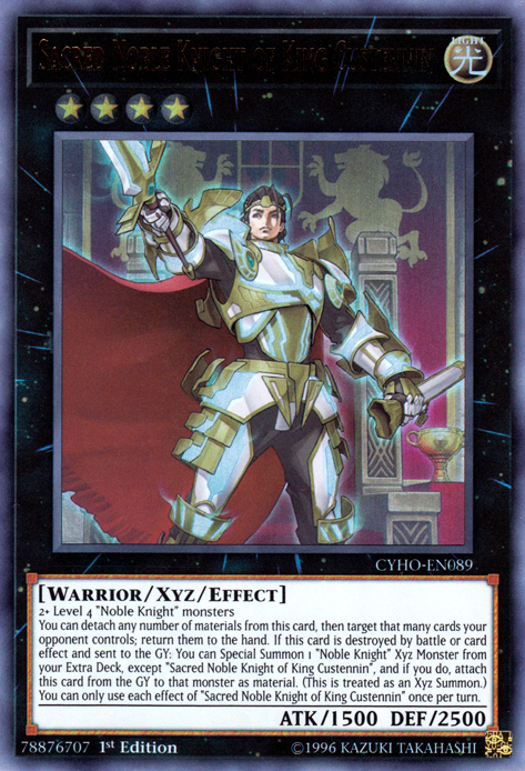 Sacred Noble Knight of King Custennin, Cybernetic Horizon Sneak Peek Participation Card · CYHO-EN089