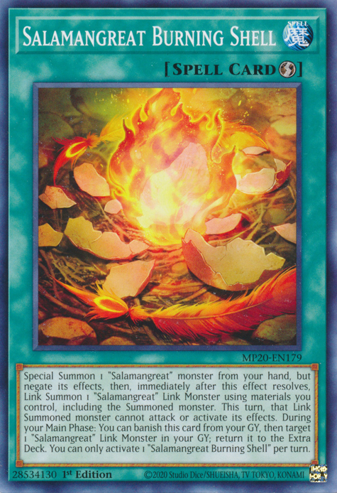 Salamangreat Burning Shell, 2020 Tin of Lost Memories · MP20-EN179