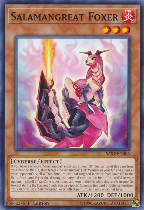 Salamangreat Foxer, Savage Strike Sneak Peek Participation Card · SAST-EN005