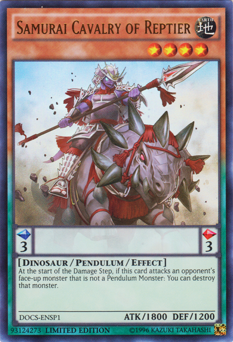 Samurai Cavalry of Reptier, Dimension of Chaos Sneak Peek Participation Card · DOCS-ENSP1