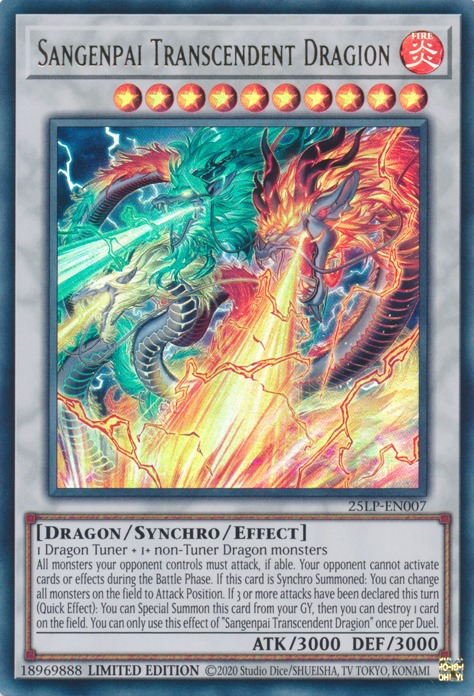 Sangenpai Transcendent Dragion, Limited Pack World Championship 2025 · 25LP-EN007