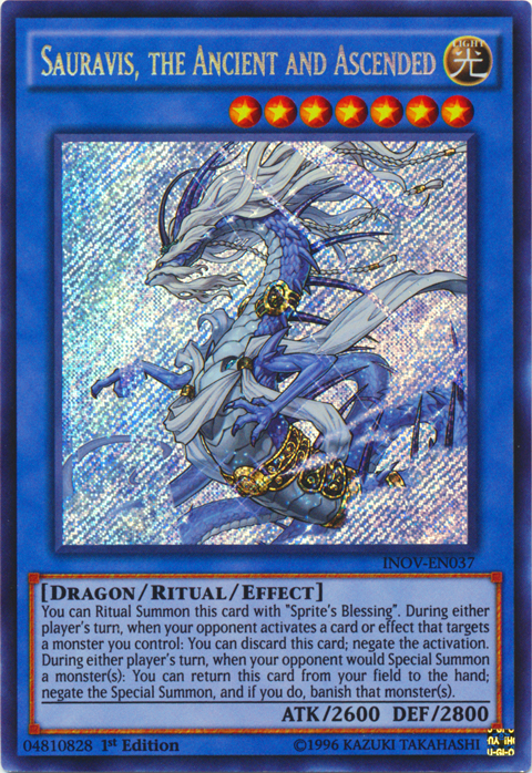 Sauravis, the Ancient and Ascended, Invasion: Vengeance Sneak Peek Participation Card · INOV-EN037