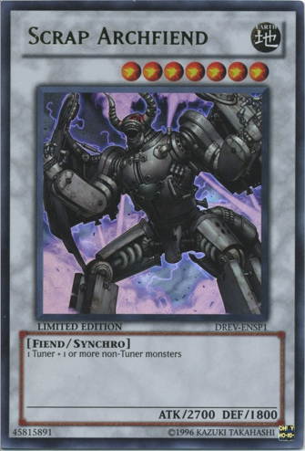 Scrap Archfiend, Duelist Revolution Sneak Peek Participation Card · DREV-ENSP1