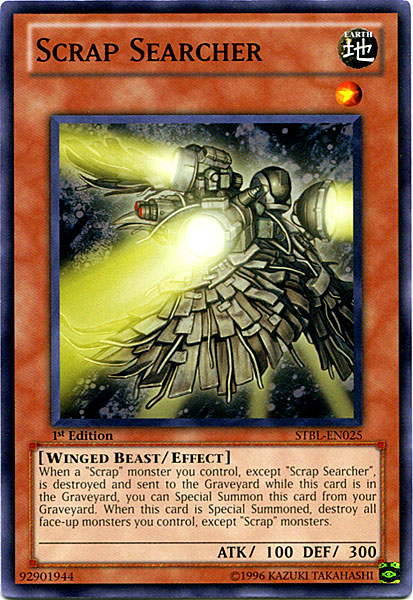 Scrap Searcher, Starstrike Blast Sneak Peek Participation Card · STBL-EN025