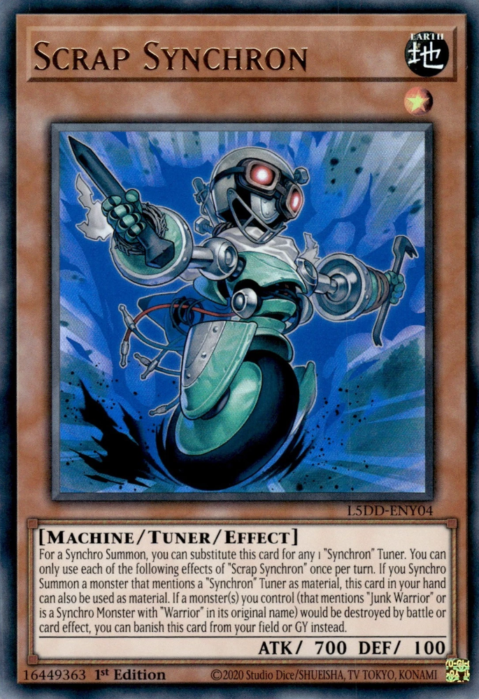 Scrap Synchron, Legendary 5D's Decks · L5DD-ENY04