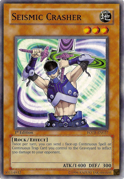 Seismic Crasher, Force of the Breaker Sneak Peek Participation Card · FOTB-EN027