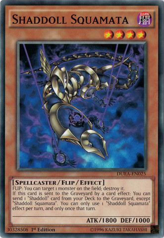 Shaddoll Squamata, Duelist Alliance Sneak Peek Participation Card · DUEA-EN025
