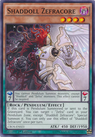 Shaddoll Zefracore, Crossed Souls Sneak Peek Participation Card · CROS-EN023