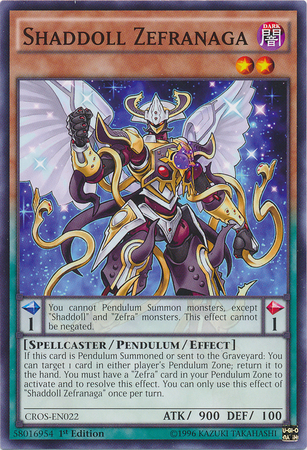 Shaddoll Zefranaga, Crossed Souls Sneak Peek Participation Card · CROS-EN022