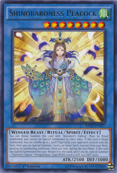 Shinobaroness Peacock, Raging Tempest Sneak Peek Participation Card · RATE-EN037