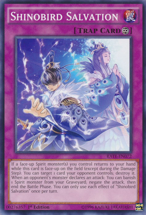 Shinobird Salvation, Raging Tempest Sneak Peek Participation Card · RATE-EN072