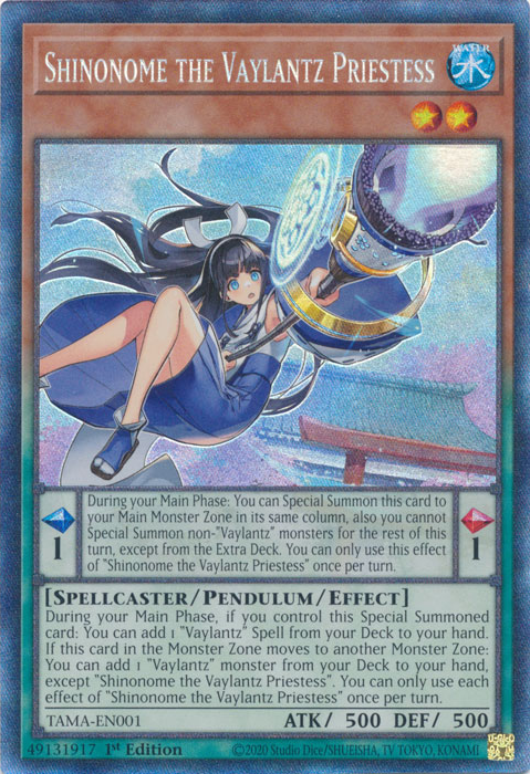 Shinonome the Vaylantz Priestess, Tactical Masters · TAMA-EN001