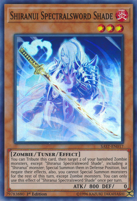 Shiranui Spectralsword Shade, Savage Strike Sneak Peek Participation Card · SAST-EN017