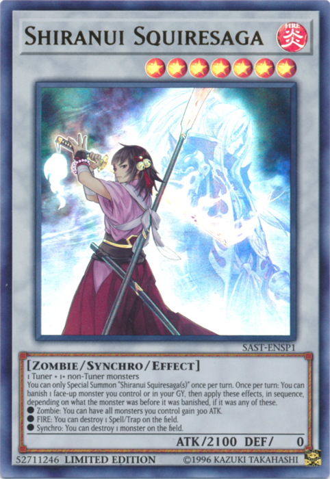Shiranui Squiresaga, Savage Strike Sneak Peek Participation Card · SAST-ENSP1