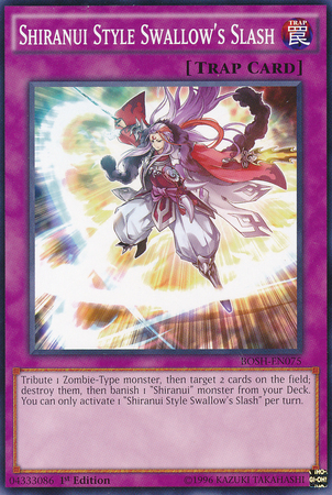 Shiranui Style Swallow's Slash, Breakers of Shadow Sneak Peek Participation Card · BOSH-EN075