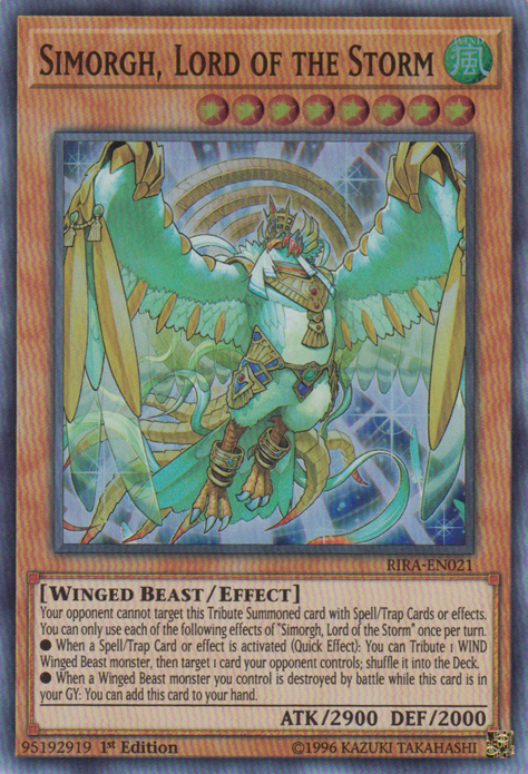 Simorgh, Lord of the Storm, Rising Rampage Sneak Peek Participation Card · RIRA-EN021