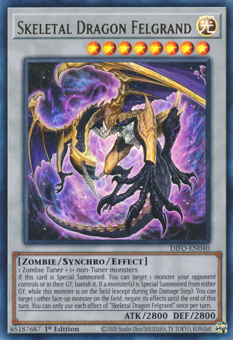 Skeletal Dragon Felgrand, Dimension Force · DIFO-EN040