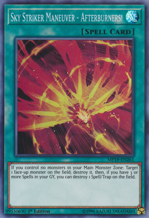 Sky Striker Maneuver - Afterburners!, 2019 Gold Sarcophagus Tin Mega Pack · MP19-EN261