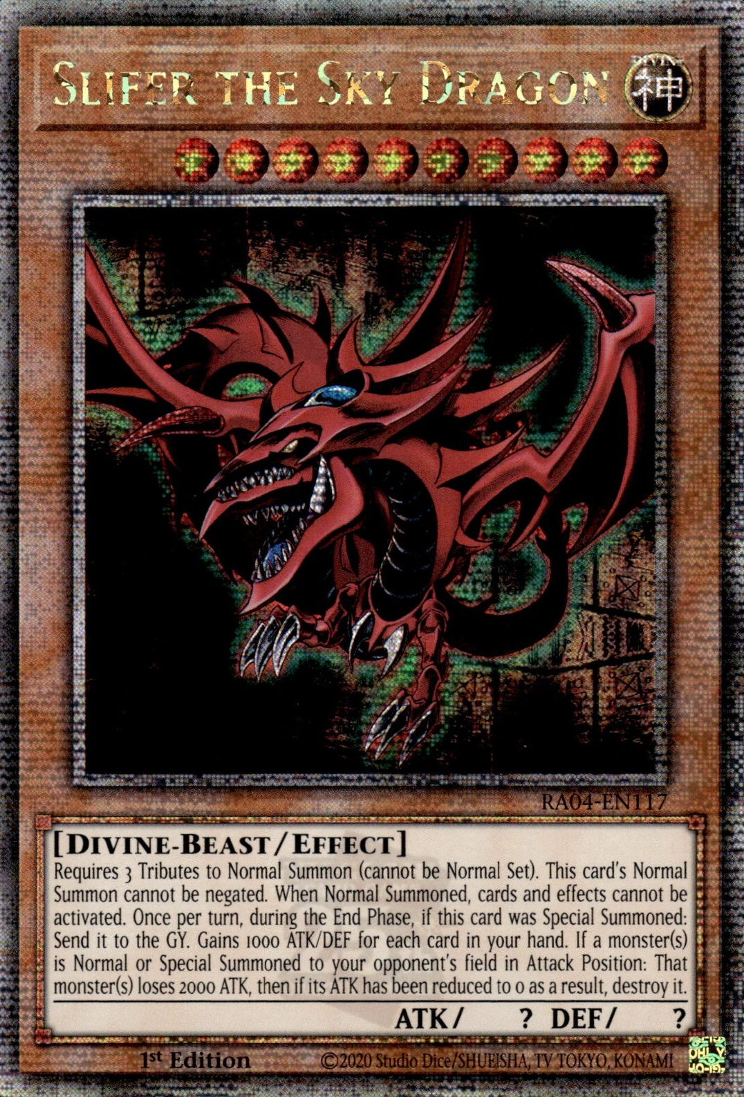 Slifer the Sky Dragon, Quarter Century Stampede · RA04-EN117