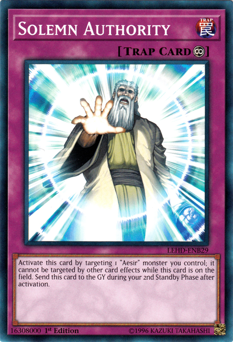 Solemn Authority, Legendary Hero Decks · LEHD-ENB29