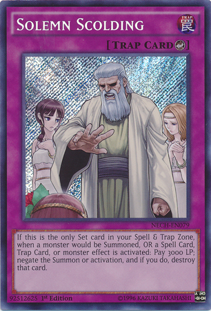 Solemn Scolding, The New Challengers Sneak Peek Participation Card · NECH-EN079