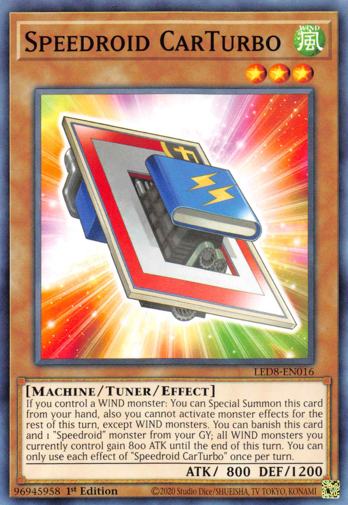 Speedroid CarTurbo, Legendary Duelists: Synchro Storm · LED8-EN016