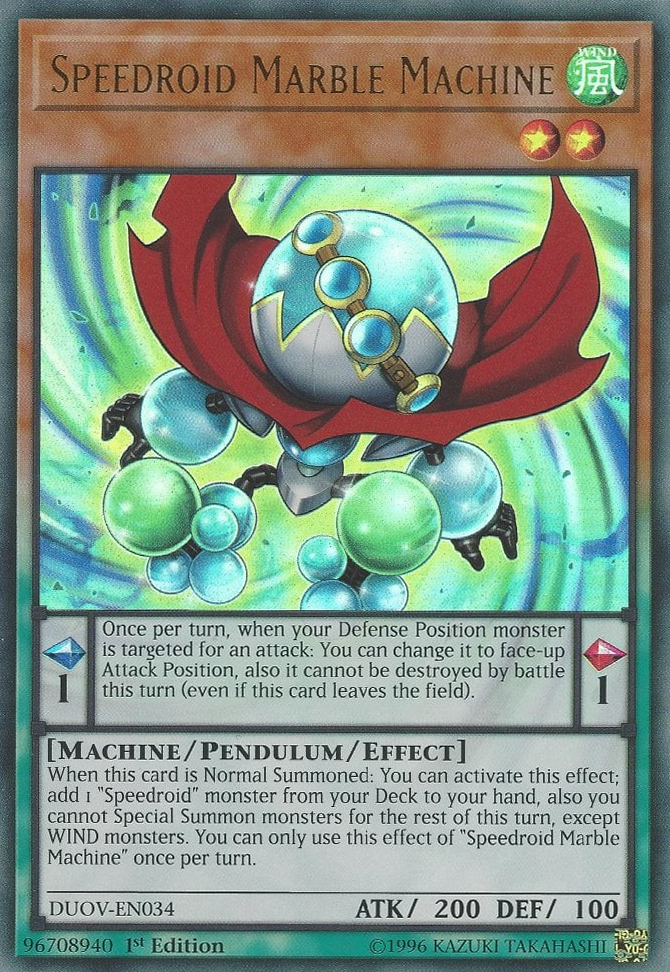Speedroid Marble Machine, Duel Overload · DUOV-EN034