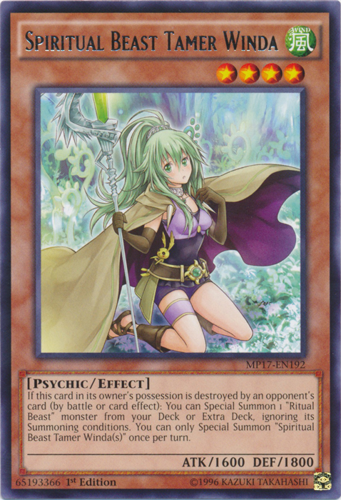 Spiritual Beast Tamer Winda, 2017 Mega-Tin Mega Pack · MP17-EN192