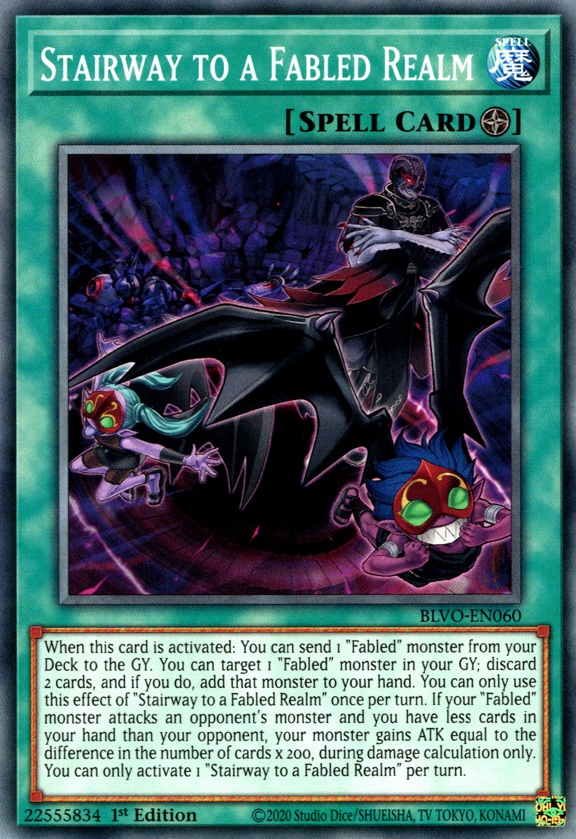 Stairway to a Fabled Realm, Blazing Vortex Premiere! promotional card · BLVO-EN060