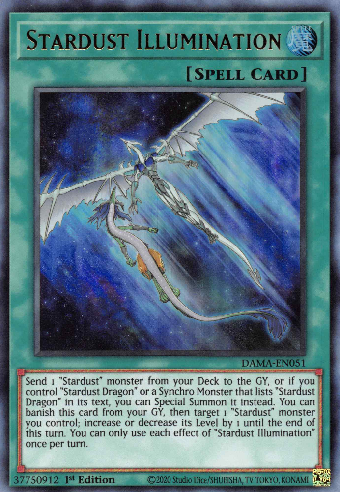 Stardust Illumination, Dawn of Majesty Premiere! promotional card · DAMA-EN051