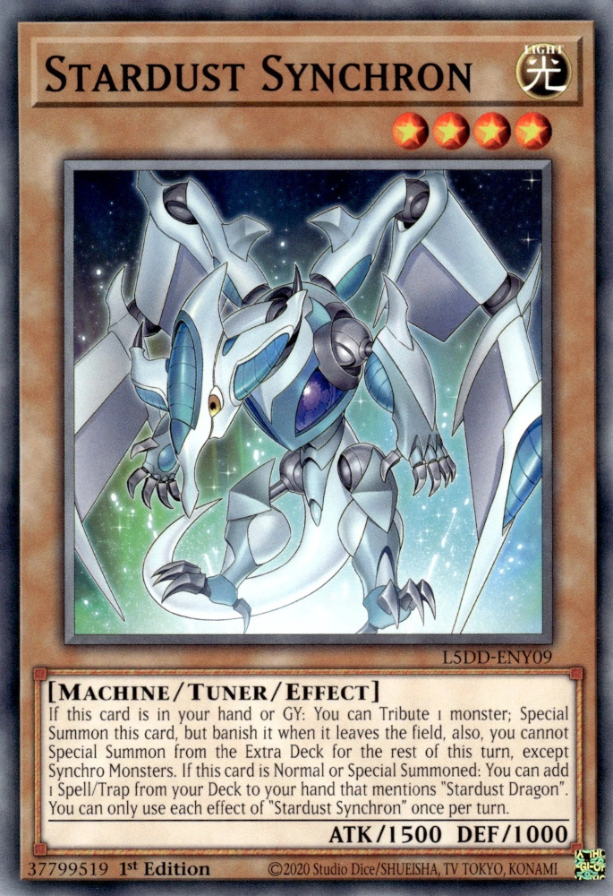Stardust Synchron, Legendary 5D's Decks · L5DD-ENY09