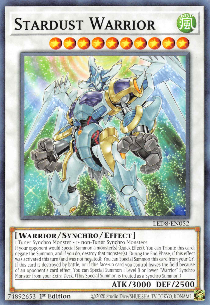 Stardust Warrior, Legendary Duelists: Synchro Storm · LED8-EN052