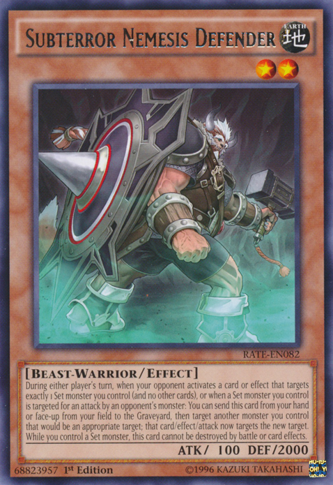 Subterror Nemesis Defender, Raging Tempest Sneak Peek Participation Card · RATE-EN082