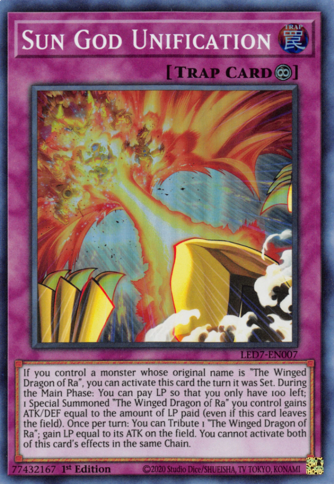 Sun God Unification, Legendary Duelists: Rage of Ra · LED7-EN007