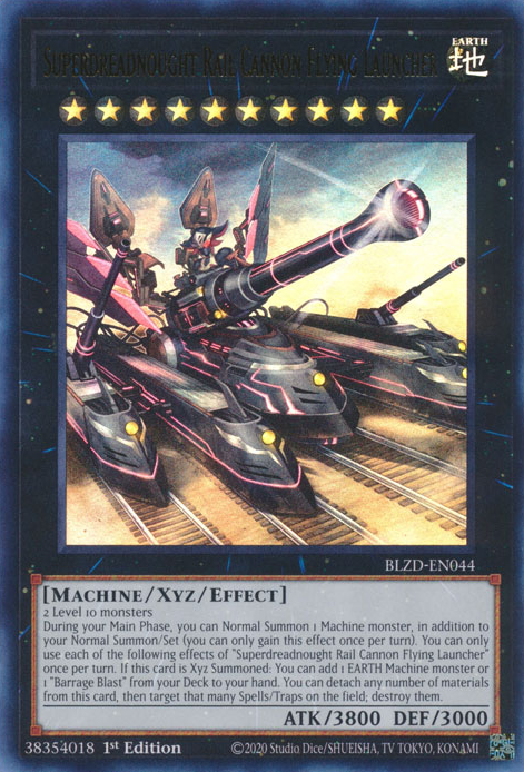 Superdreadnought Rail Cannon Flying Launcher, Blazing Dominion · BLZD-EN044