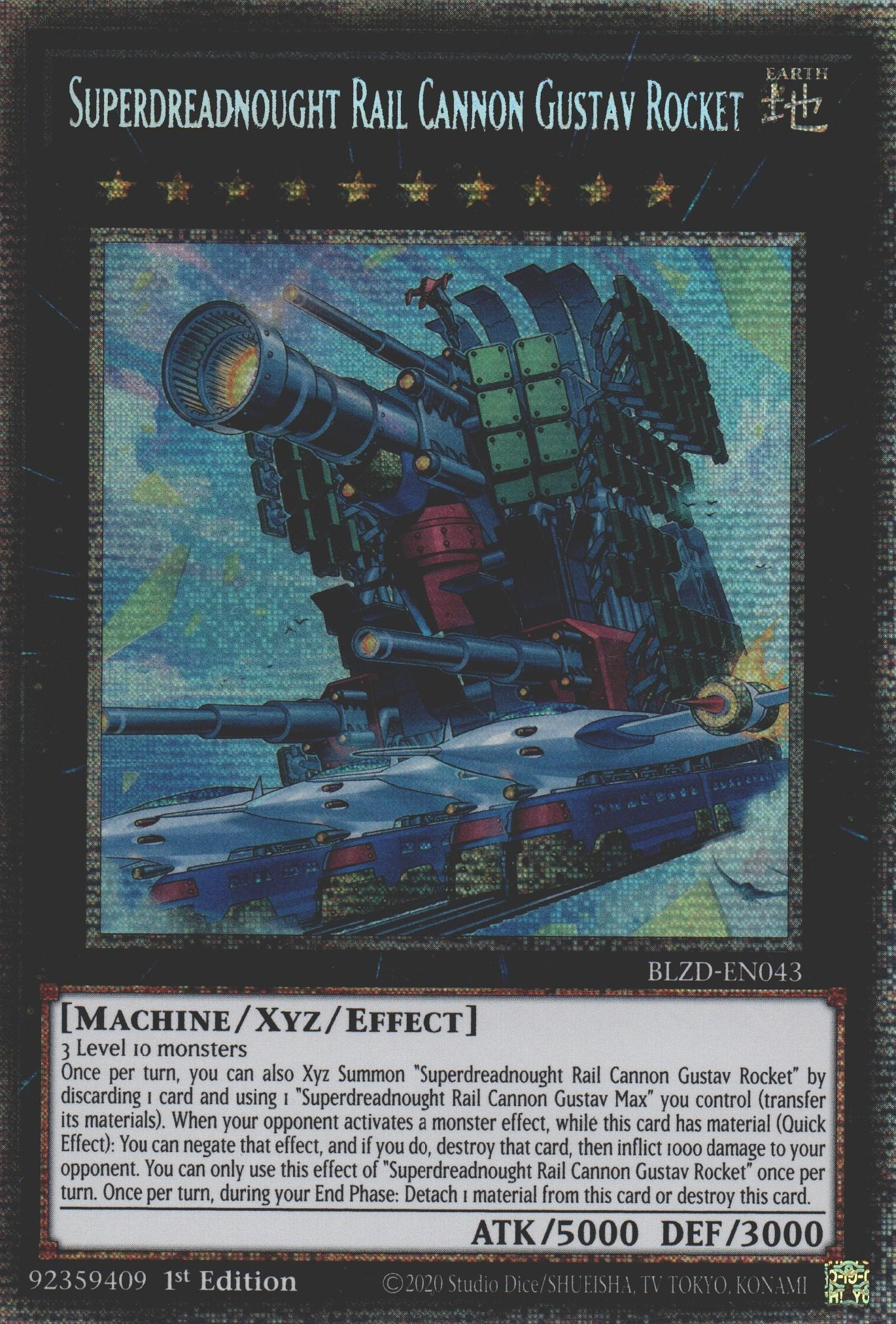 Superdreadnought Rail Cannon Gustav Rocket, Blazing Dominion · BLZD-EN043