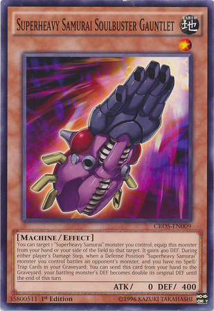 Superheavy Samurai Soulbuster Gauntlet, Crossed Souls Sneak Peek Participation Card · CROS-EN009
