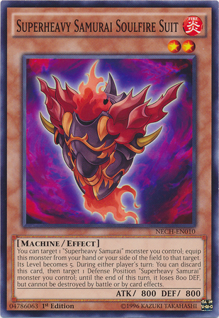 Superheavy Samurai Soulfire Suit, The New Challengers Sneak Peek Participation Card · NECH-EN010
