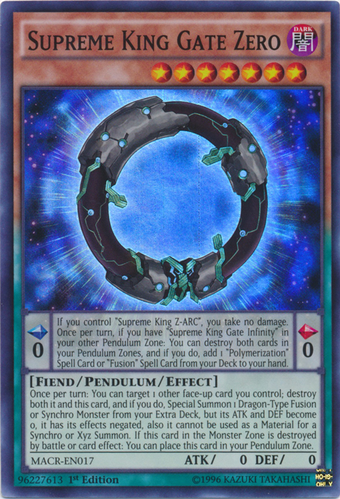Supreme King Gate Zero, Maximum Crisis Sneak Peek Participation Card · MACR-EN017