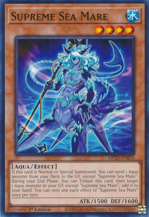 Supreme Sea Mare, 25th Anniversary Tin: Dueling Heroes Mega Pack · MP23-EN076