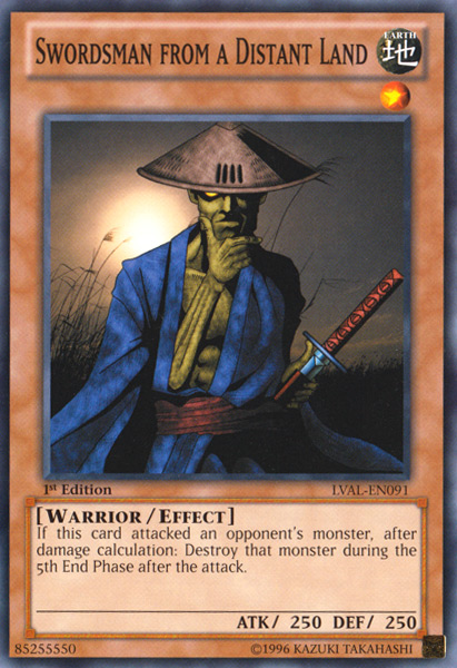 Swordsman from a Distant Land, Legacy of the Valiant Sneak Peek Participation Card · LVAL-EN091