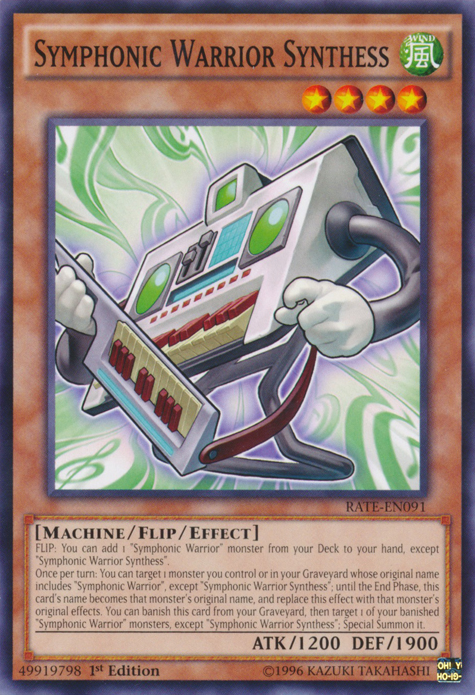 Symphonic Warrior Synthess, Raging Tempest Sneak Peek Participation Card · RATE-EN091