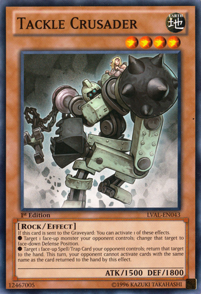 Tackle Crusader, Legacy of the Valiant Sneak Peek Participation Card · LVAL-EN043