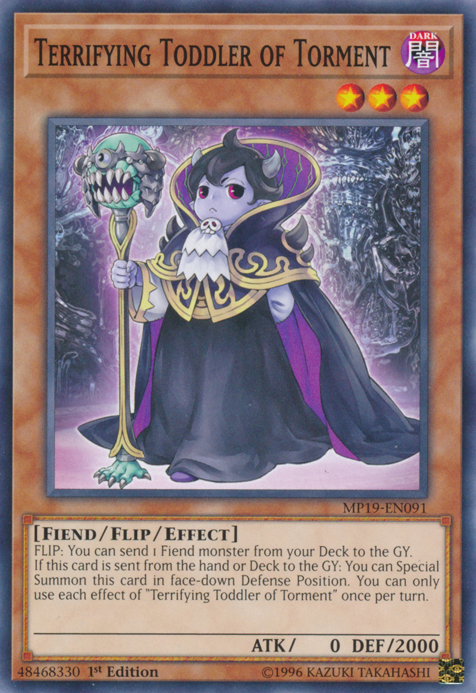 Terrifying Toddler of Torment, 2019 Gold Sarcophagus Tin Mega Pack · MP19-EN091