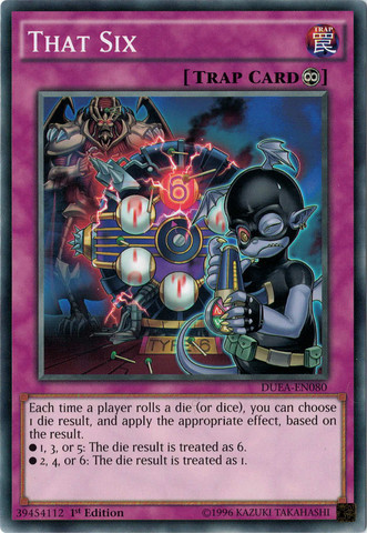 That Six, Duelist Alliance Sneak Peek Participation Card · DUEA-EN080