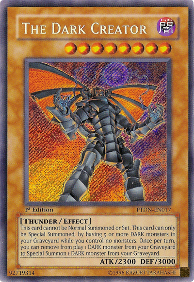 The Dark Creator, Phantom Darkness Sneak Peek Participation Card · PTDN-EN017