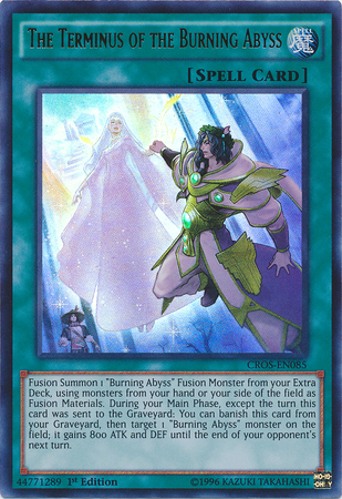 The Terminus of the Burning Abyss, Crossed Souls Sneak Peek Participation Card · CROS-EN085