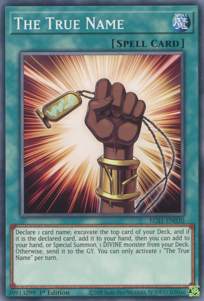 The True Name, Egyptian God Deck: Slifer the Sky Dragon · EGS1-EN030
