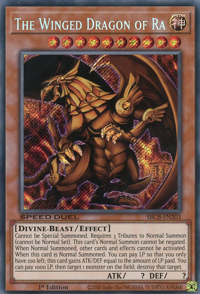 The Winged Dragon of Ra, Speed Duel: Battle City Box · SBCB-EN203